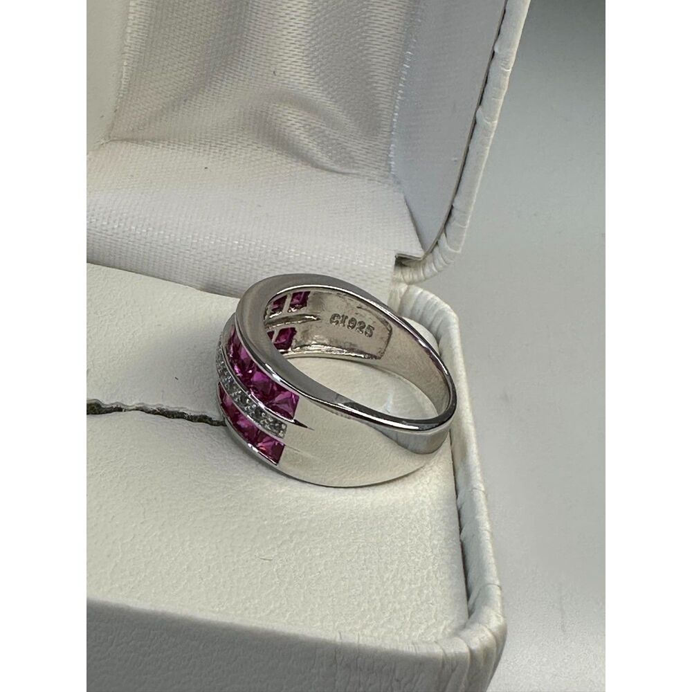 Elegant Lab Grown 2 Ct Ruby And Sapphire Ring - image 3